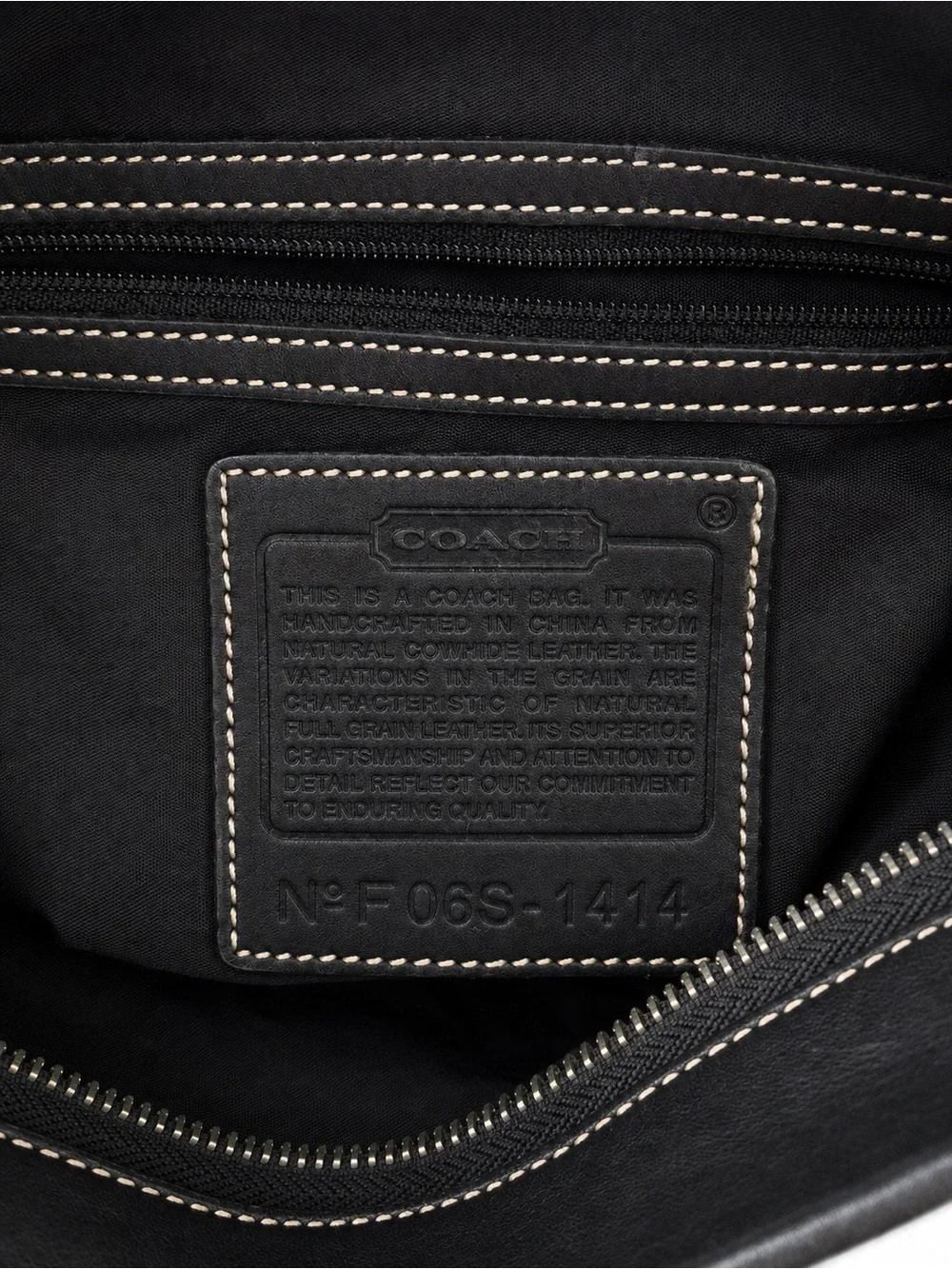 Coach black leather